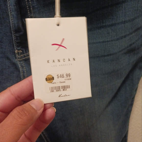 KanCan Brand Plus Size Mid Rise Blue Flare Jeans-Size XL - Picture 3 of 6